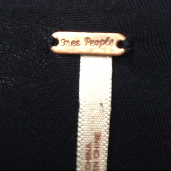 Free People My One & Only Swing Mini Festival Tank Dress Blue Boho Rock Large - Picture 8 of 14